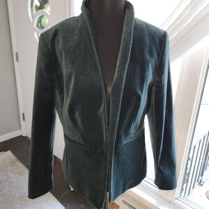 J. Crew Dark Green Velvet Blazer